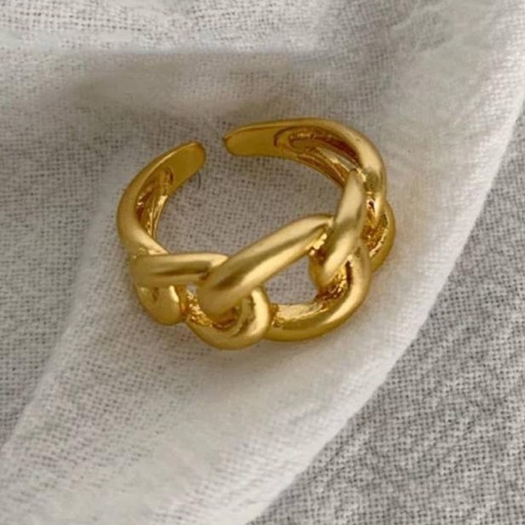 π18K gold plated chunky open ring - Picture 6 of 7